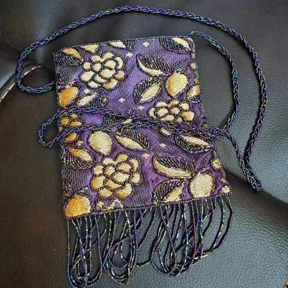 Handbags - Purple, beaded occasion bag